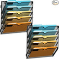 SUPEASY 5 Tier Wall File Organizer, Hanging Wall Mounted Mail Organizer by SUPEASY