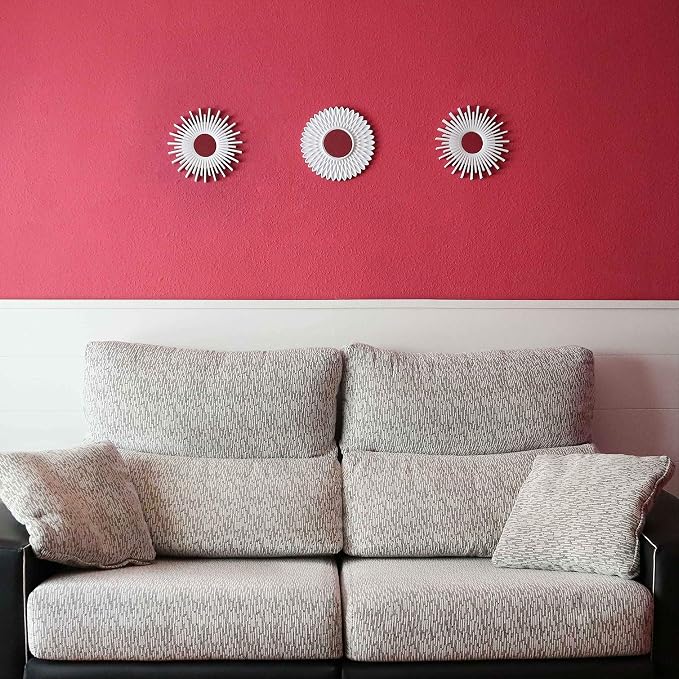 BONNYCO Wall Mirrors Pack of 3, Round White Mirrors - Image 6