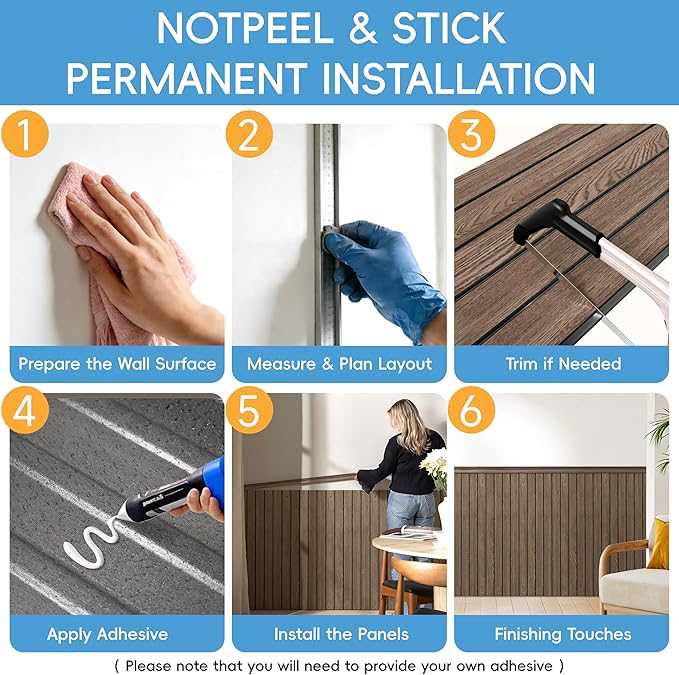 PS Wainscoting Wall Panel Kit, Paintable Waterproof PS Panels - Image 4