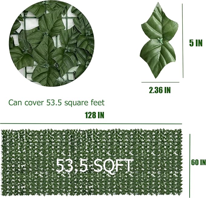 Artificial Ivy Privacy Fence Screen, Garden Greenery Decor - Image 2