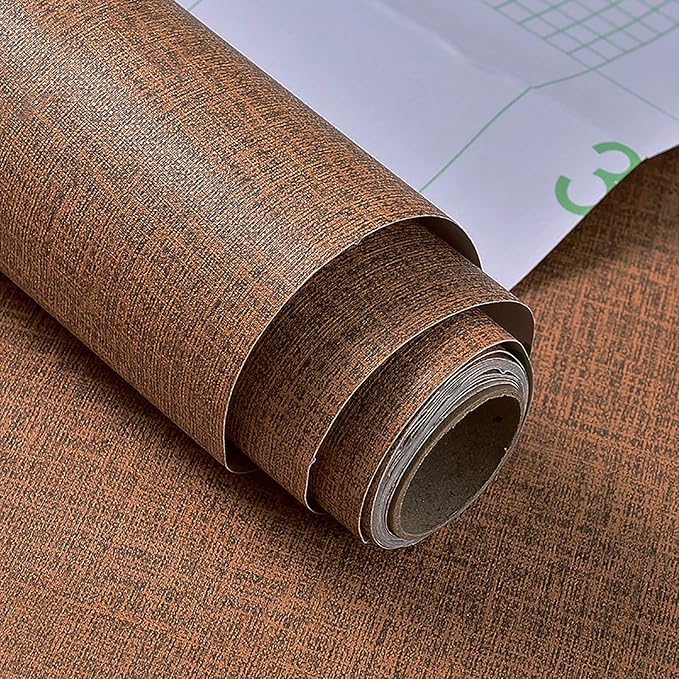 Yancorp 16"x394" Textured Fabric Faux Grasscloth Peel and Stick Wallpaper by YancorpHomeDecor