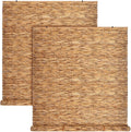 DoubleFill 2 Pcs Bamboo Shades Outdoor Reed Roll Up Blinds 48 W x 72 H Blackout by DoubleFill