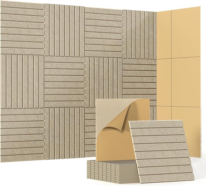Waister 12 Pack Soundproof Wall Panels, 0.47 inch Thicker High Density Acoustic by Waister