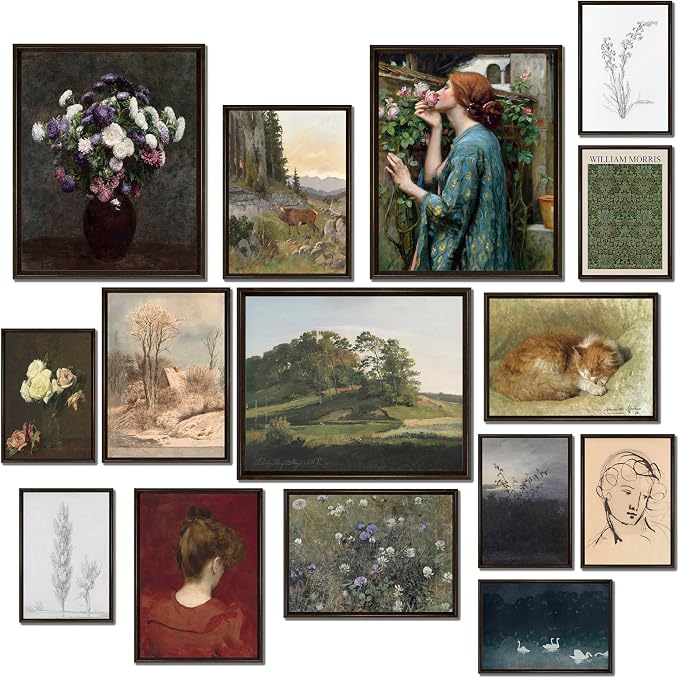 LANCHI95 15PCS Vintage Wall Art Decor, French Country Gallery Wall Prints by LANCHI95