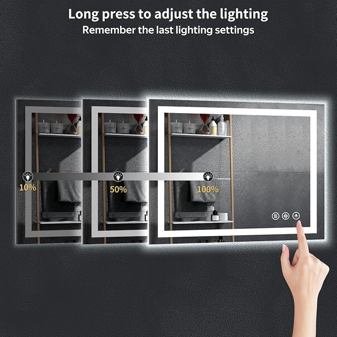 38"x26" LED Bathroom Mirror - Image 6