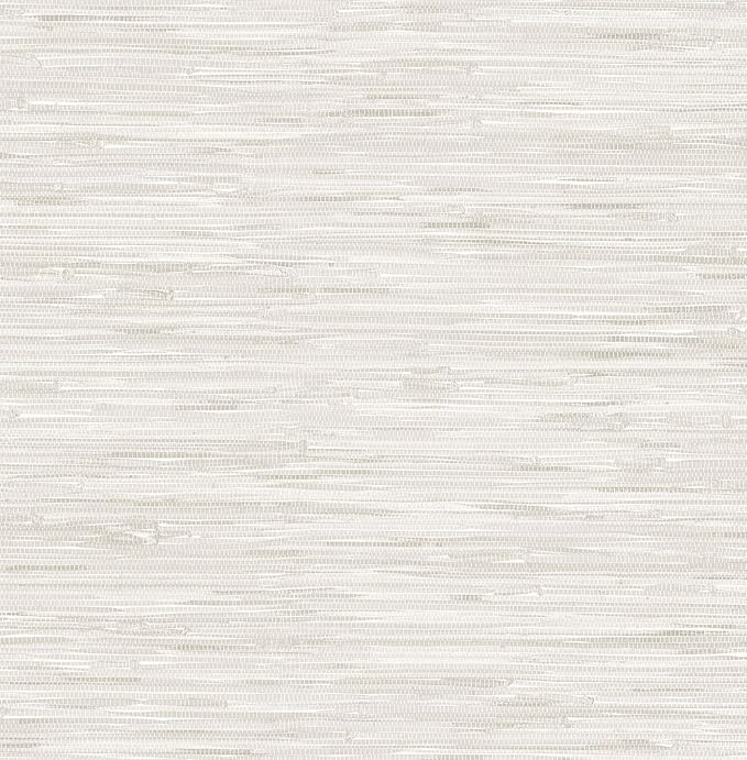 NuWallpaper by WallPops Cream Vinyl Grassweave Peel & Stick Wallpaper by NuWallpaper