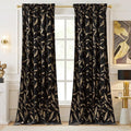 NICETOWN Black Velvet Curtains 2 Panels by NICETOWN