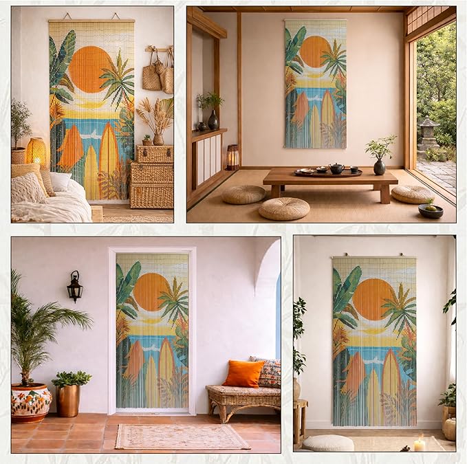 Vietbud Décor Summer Vibe Bamboo Beaded Curtains - Image 6