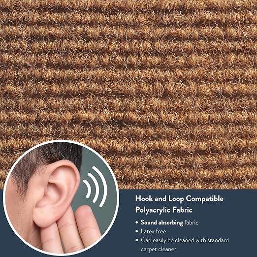 Angeles, Quiet Divider with Sound Sponge 48" x 6' Wall in Natural Tan, - Image 6