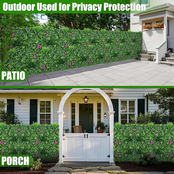 Artificial Grass Wall Roll Panels, UV-Anti Fake Greenery Plant Boxwood Panels - Image 7