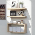 RICHER HOUSE Floating Shelves Set of 3, Modern Bathroom Shelves Wall Mounted by RicherHouse