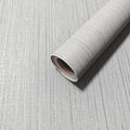 Dviolet 15.7in x 393in Grey Grasscloth Textured Fabric Removable Wallpaper by Dviolet
