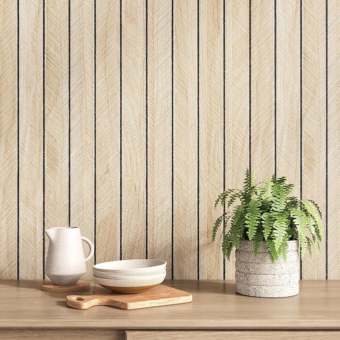 VEELIKE White Oak Wood Wall Panels Peel and Stick Foam Slat Wall Panel - Image 7