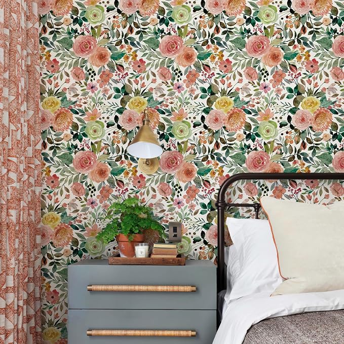 Floral Pattern Self-Adhesive Contact Paper, Oil and Water Resistant Drawer - Image 2
