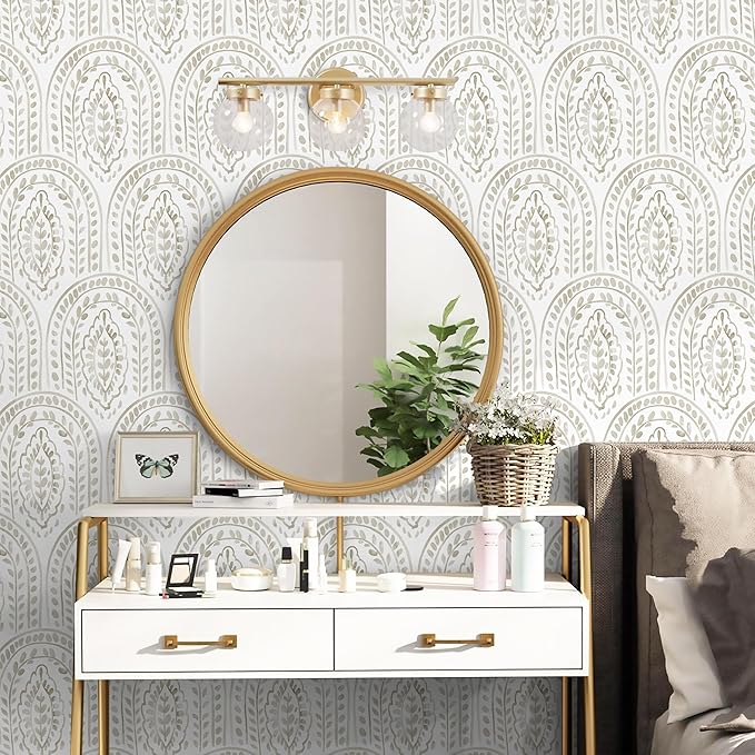 EeeComing Boho Peel and Stick Wallpaper Modern Wall Paper Peel and Stick - Image 7