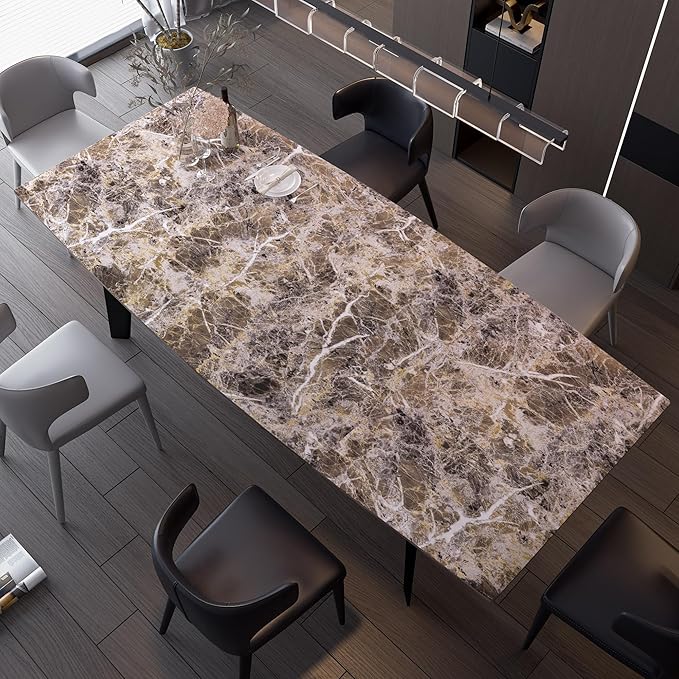 BAYYA Brown Marble Contact Paper Peel and Stick Wallpaper - Image 5