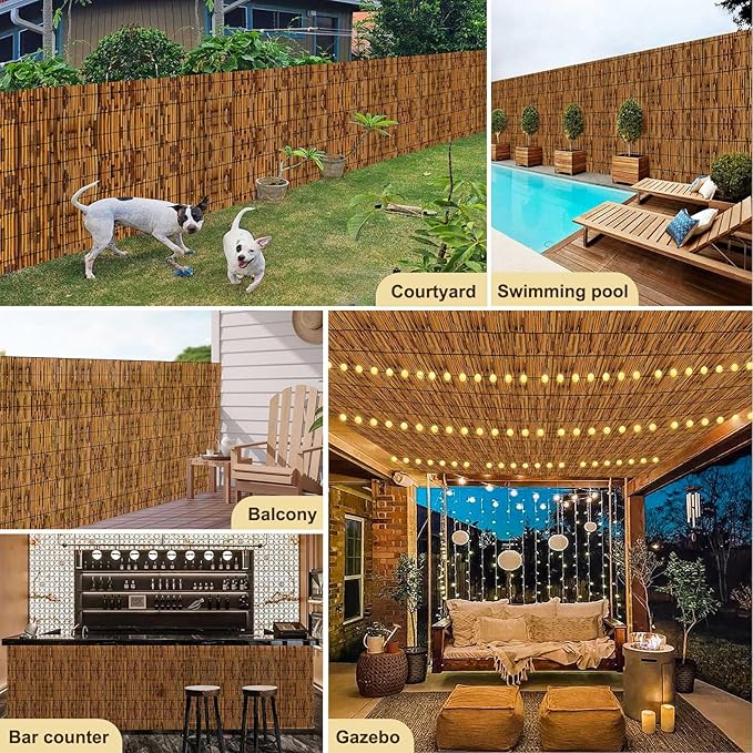 Natural Reed Fencing, Decorative Bamboo Fence Rolls Handwoven Friendly Sun Shade - Image 8