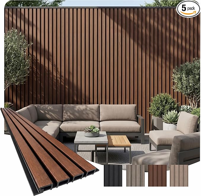 From Plain to Beautiful in Hours WPC Exterior Wall Slat Panels Waterproof by DecorativeCeilingTiles