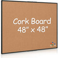 Extra Large Cork Bulletin Board 48" X 48", Foldable Notice Pin Board by Justdowhatyouwanttodo