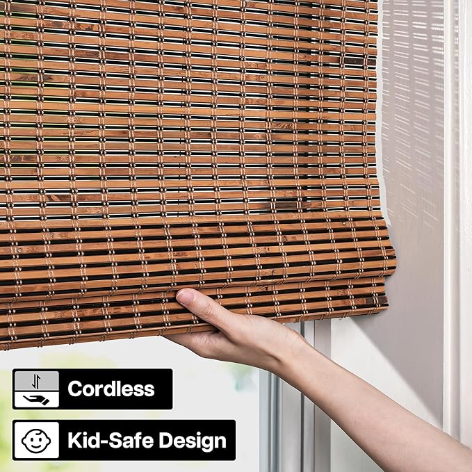 LazBlinds Cordless Bamboo Roman Shades - Image 3