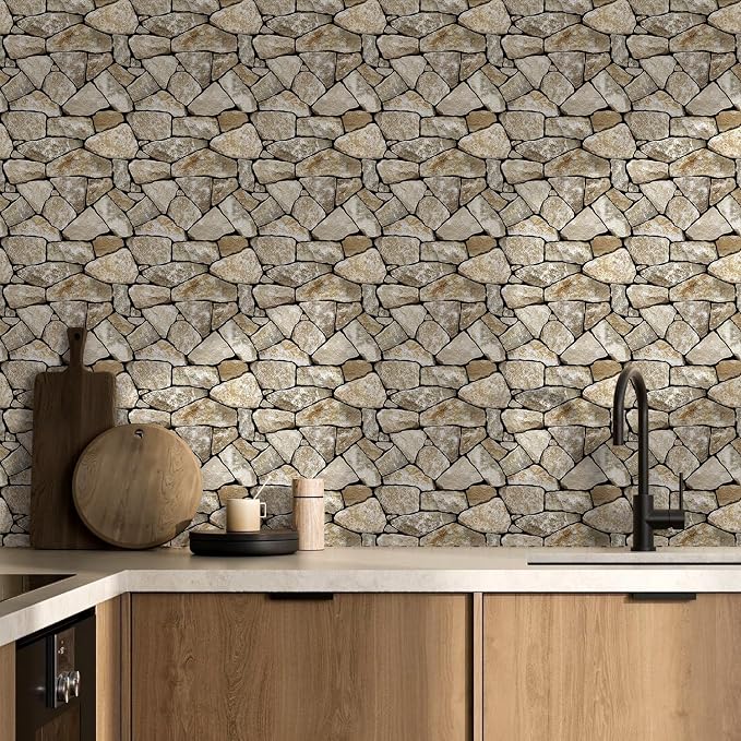 Commomy 3D Faux Stone Peel and Stick Wall Tiles - Image 7
