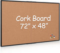 Extra Large Cork Bulletin Board 72" X 48", Foldable Notice Pin Board by Justdowhatyouwanttodo