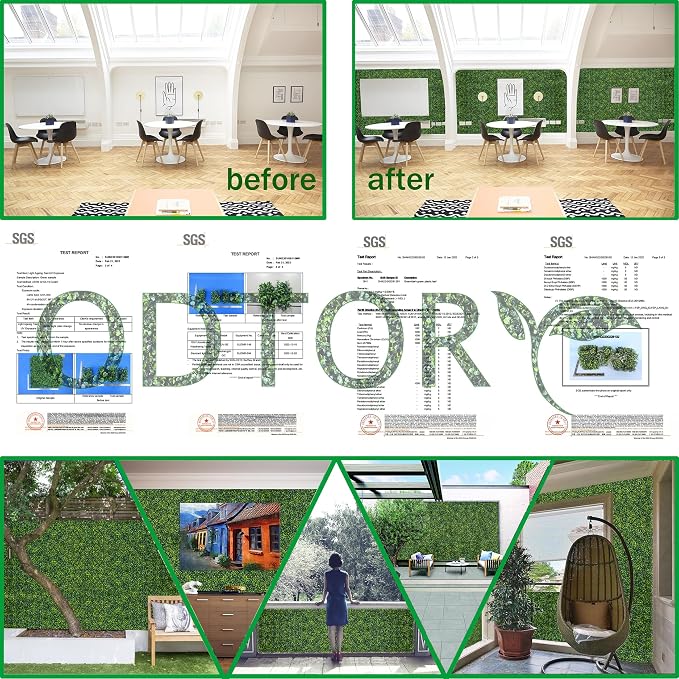 ODTORY Artificial Boxwood Roll Panels: 40 X 160 in UV-Anti Artificial Ivy - Image 7