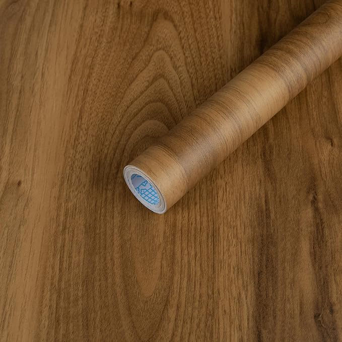 Wood Contact Paper Peel and Stick, Thicken Vintage Brown Wood Grain Wallpaper - Image 8
