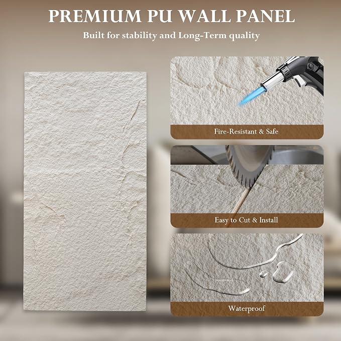 3D Faux Stone Wall Panels, Waterproof Stone Texture Panels - Image 2