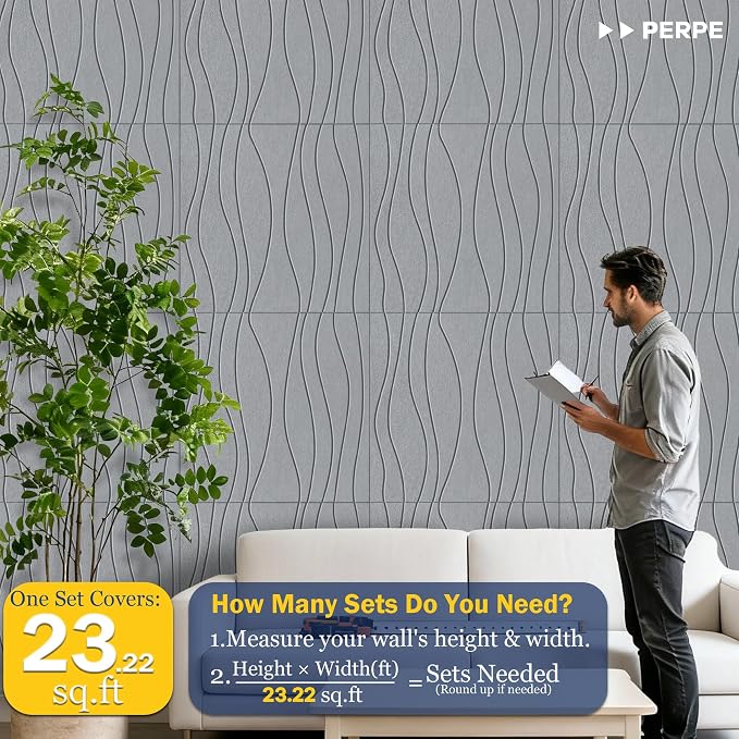 6 PCS Acoustic Panels, 23.6x23.6'' Self-Adhesive Soundproof Wall Panels - Image 4