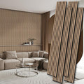 4 Pack Wood Panels for Wall, 106.3" × 11" Wood Slat Acoustic Panels for Wall by Ritollo