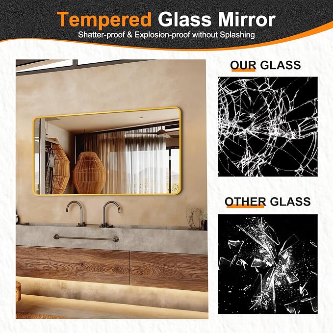 Delma Bathroom Vanity Mirror, High-Definition Bathroom Mirror, Versatile - Image 7