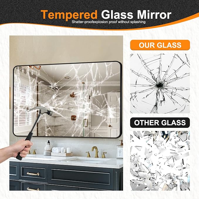 Delma Bathroom Vanity Mirror, High-Definition Bathroom Mirror, Versatile - Image 6