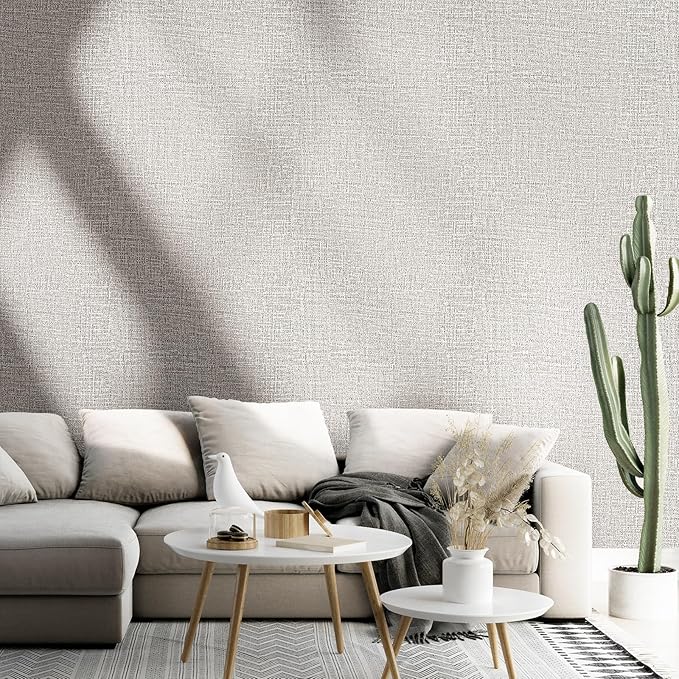WADILE Grasscloth Peel and Stick Wallpaper 15.7in x 196.8in, Textured Contact - Image 3