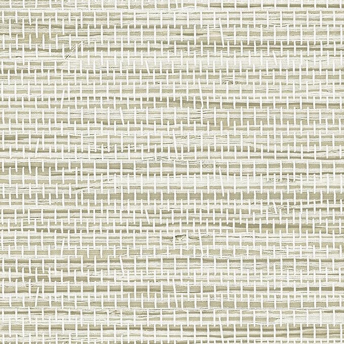 JiffDiff Grasscloth Wallpaper Peel and Stick Cream Grassweave Peel & Stick by wallpaper