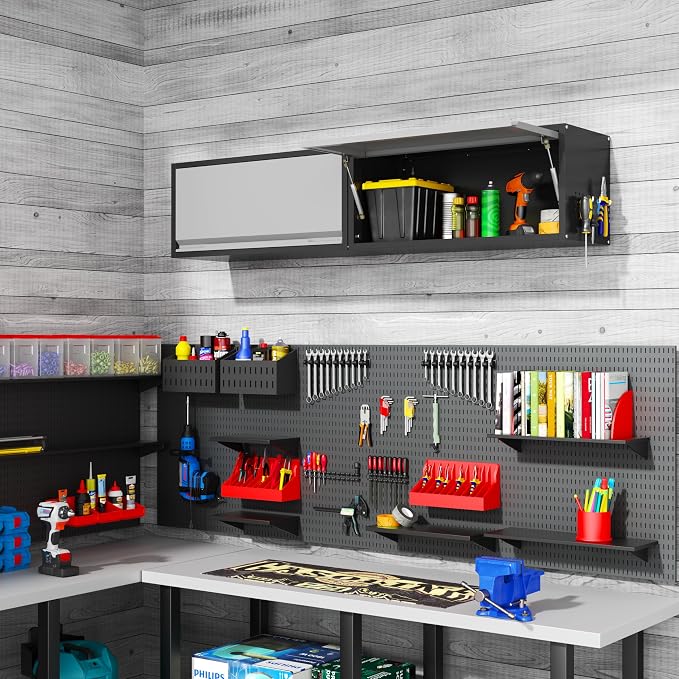 Metal Garage Wall Cabinet, Floating Garage Tool Cabinets - Image 2