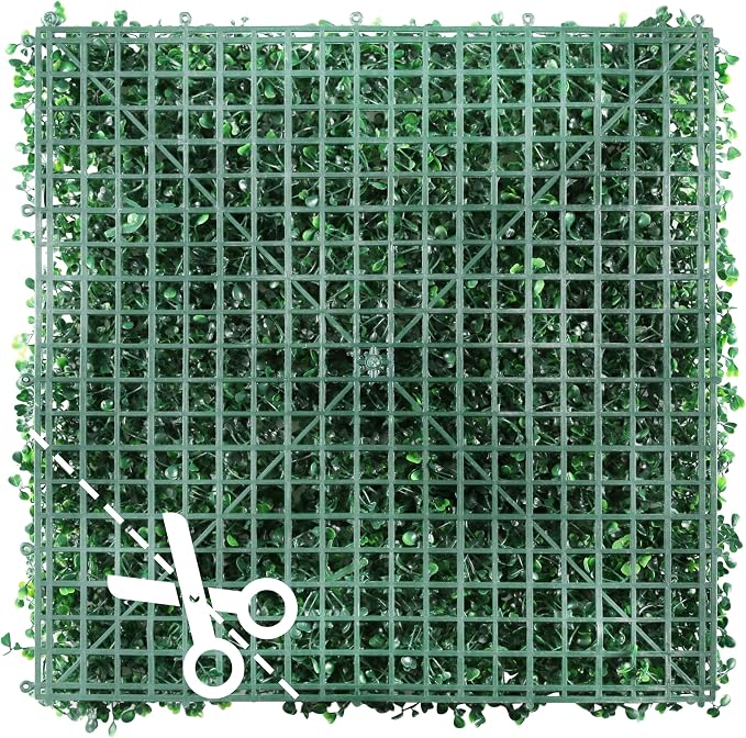 Sunnyglade 12 Pieces 20"x 20" Artificial Boxwood Panels Topiary Hedge Plant - Image 3