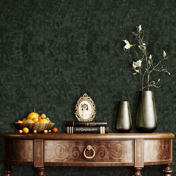 Abyssaly Dark Green Peel and Stick Wallpaper - Image 8