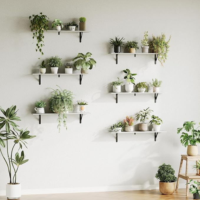 WOPITUES Floating Shelves for Wall 32″W x 8″D, Long Wall Mounted Shelves Set of - Image 7