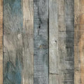 FLFK Vintage Wallpaper Peel and Stick Grey Wood Contact Paper Removable by FLFK
