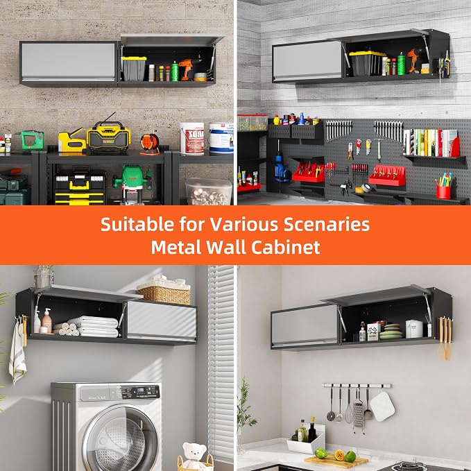 Metal Garage Wall Cabinet, Floating Garage Tool Cabinets - Image 7