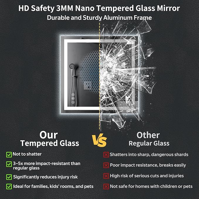 30"x30" LED Bathroom Mirror - Image 5