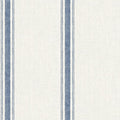 Chesapeake Blue Linette Fabric Stripe Wallpaper, 3115-12462 by Chesapeake