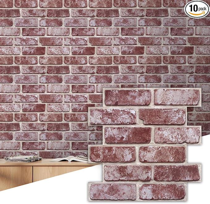 Commomy 3D Brick Wall Panels Peel and Stick by CommomyDecor