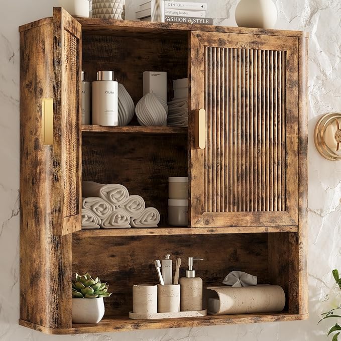 INNOD Bathroom Wall Cabinet, Wall-Mounted Medicine Cabinet by INNODToddlerTower