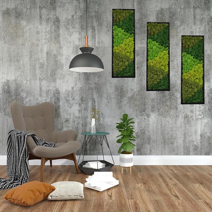 yersiz Large Moss Pattern Wall Art, Real Moss Wall Art - Image 7