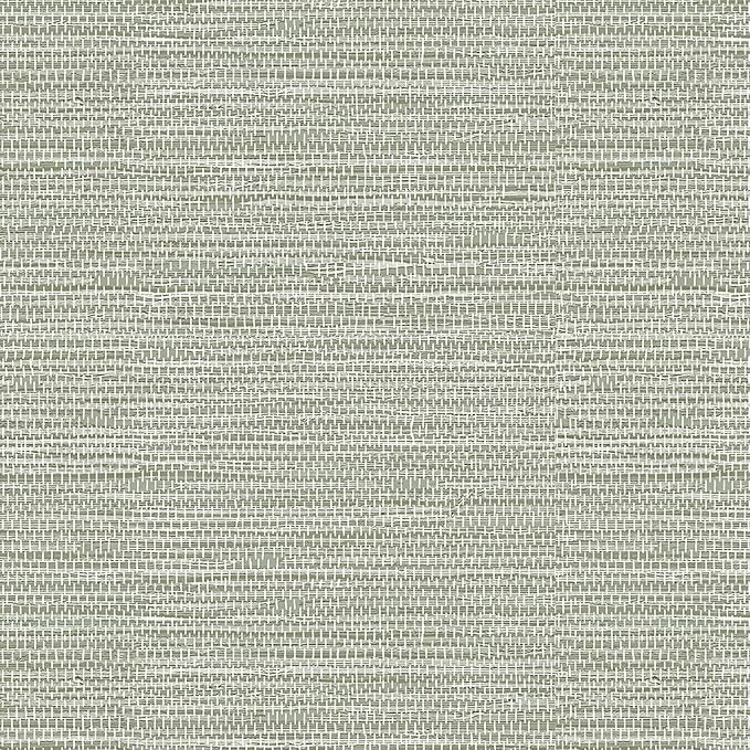 HueBurst Grasscloth Peel and Stick Wallpaper 17.3" x 60" Renter Friendly by HueBurst