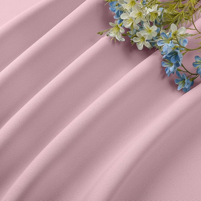 CUCRAF Light Pink Blackout Curtains 72 inch Length 2 Panels Set, Rod Pocket - Image 7