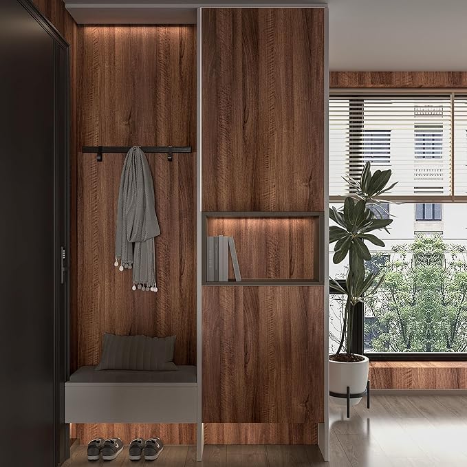 Walnut Wood Contact Paper 16x591 inch Dark Brown Wood Grain Wallpaper Peel and - Image 4