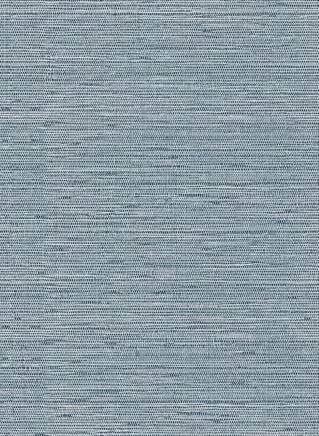 HueBurst Grasscloth Peel and Stick Wallpaper 17.3" x 197" Blue Textured - Image 8